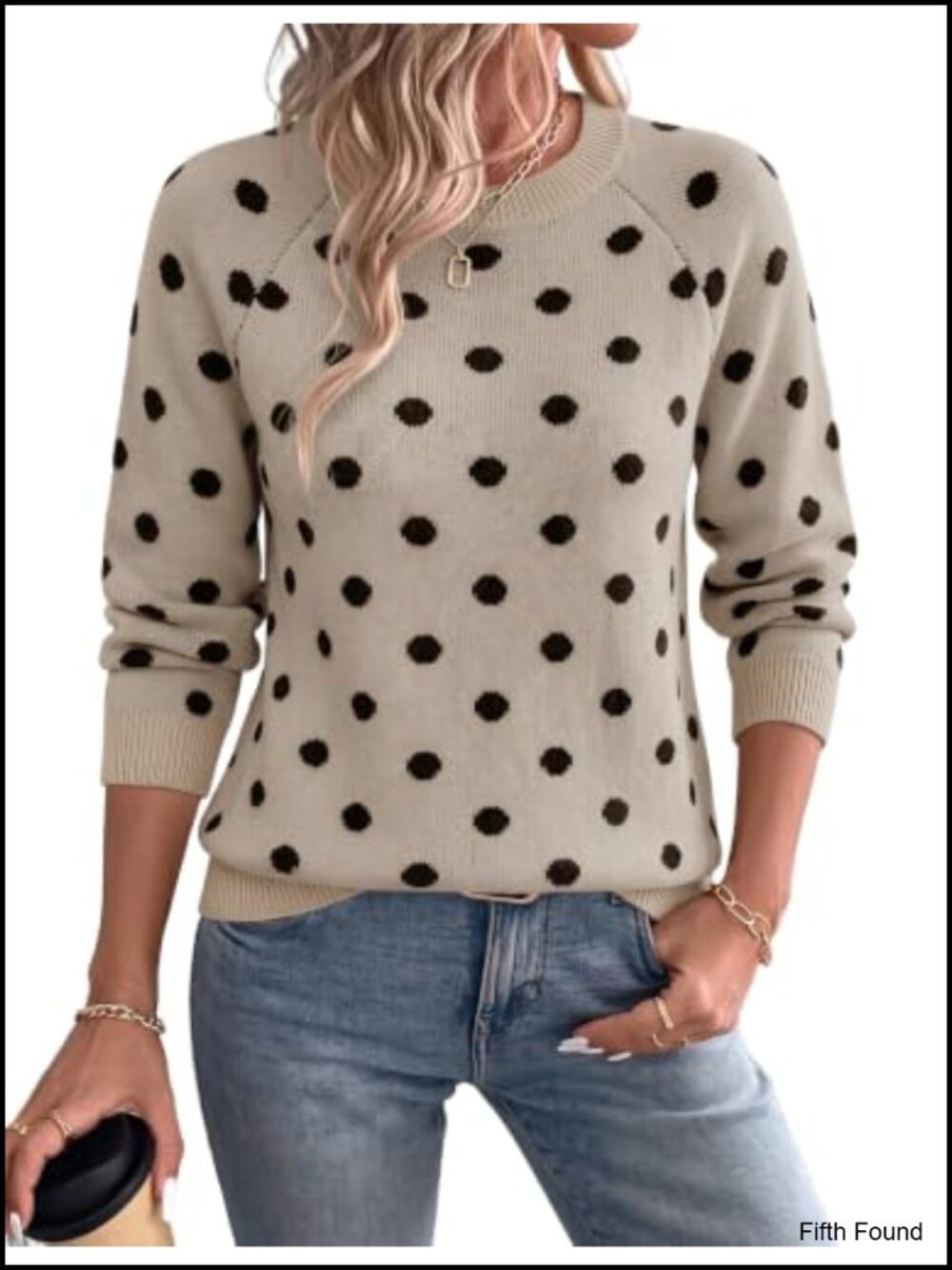 Women's Crew Neck Long Sleeve Pullover Sweater Knit Top